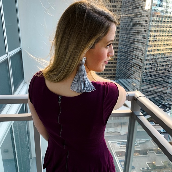 Alice and Olivia Peplum Exposed Zipper Top - Picture 5 of 5